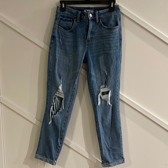 REWASH BRAND NEW YORK LOS ANGELES Woman Jeans Super Hi Rise Mom Jeans with Cuff - Picture 1 of 13